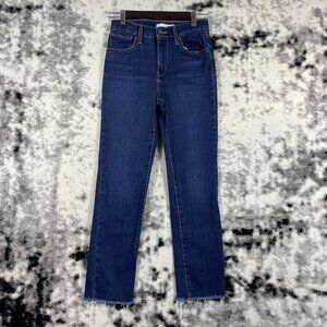 Levis 725 High‎ Rise Straight Jeans Womens Size 27 Dark Wash Stretch Comfort